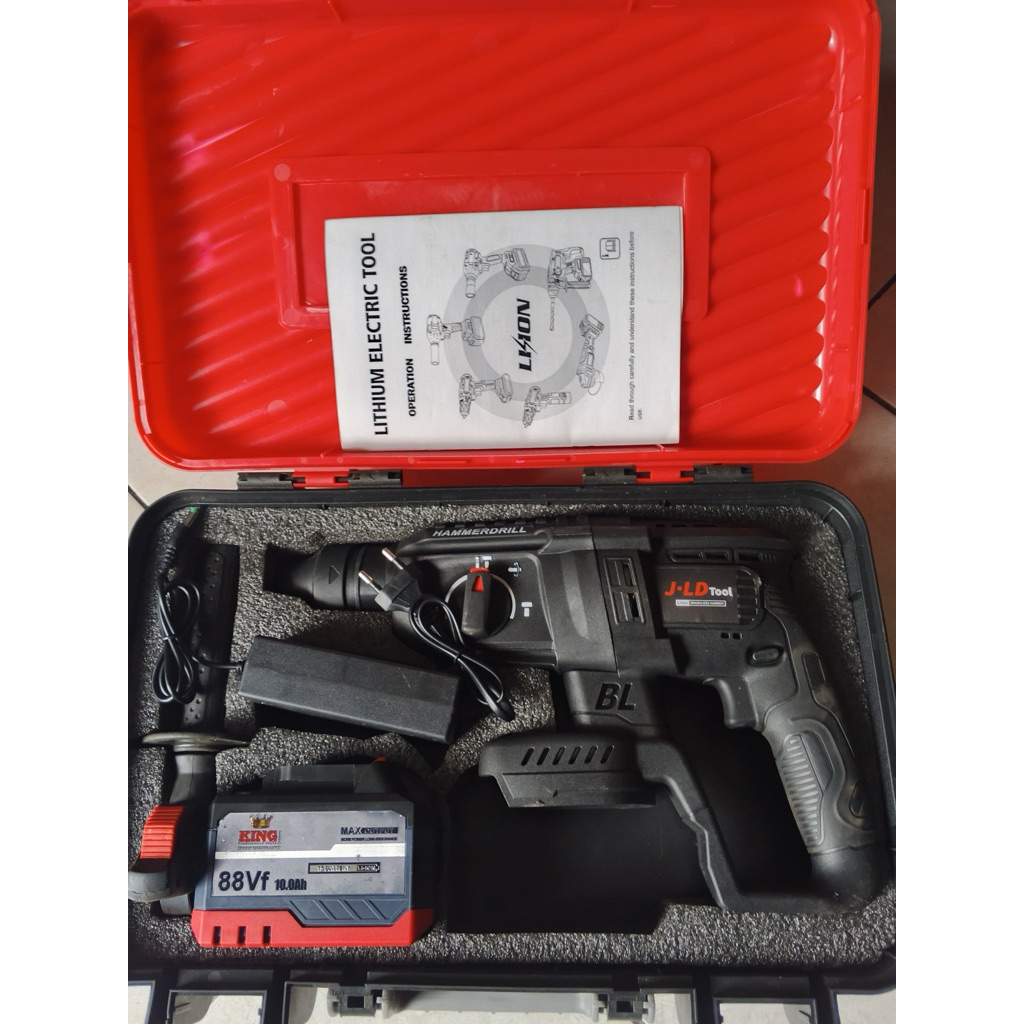 Hammer Drill /bor bobok JLD cordless/Baterai 15cell
