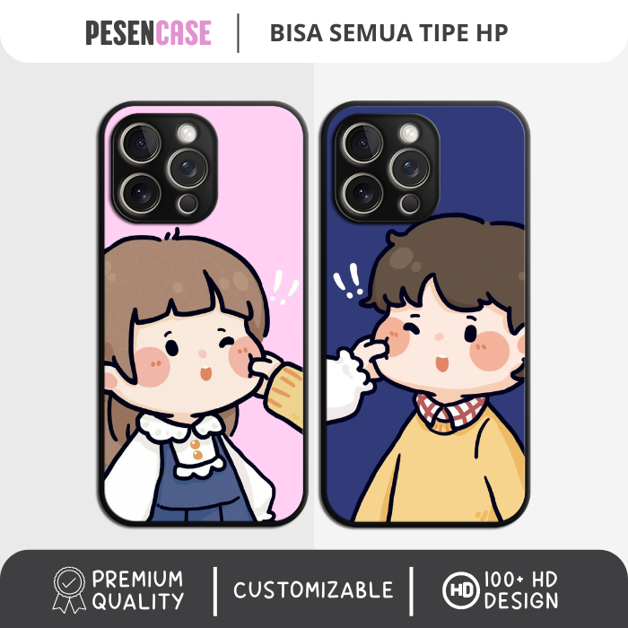 [PREMIUM] Casing Case HP Couple All Type Iphone Android Samsung Oppo Reno Vivo Xiaomi Redmi Realme I