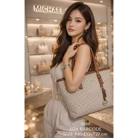 TAS TOTE WANITA MK KULIT GRADE ORI PLATINUM MK9901