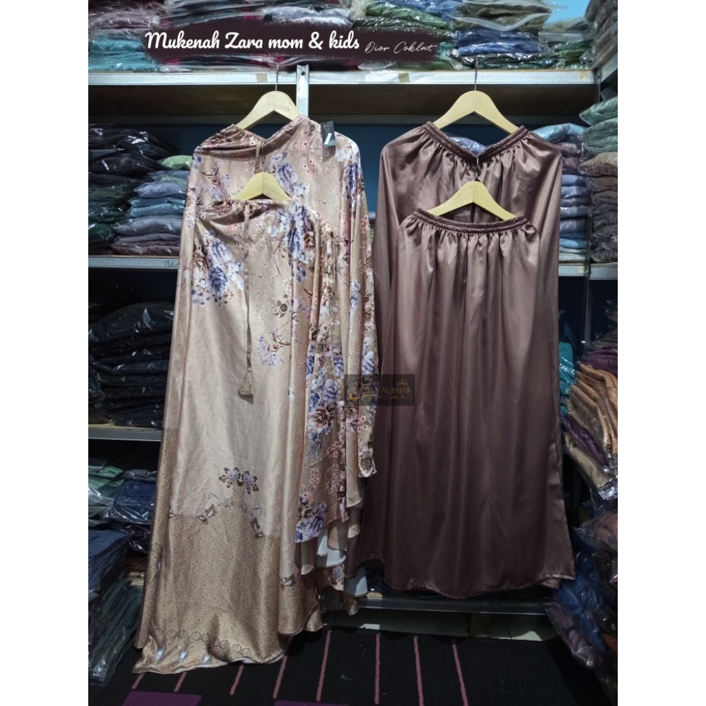 Terbaru Couple Mukenah Zara Bahan Dior silk