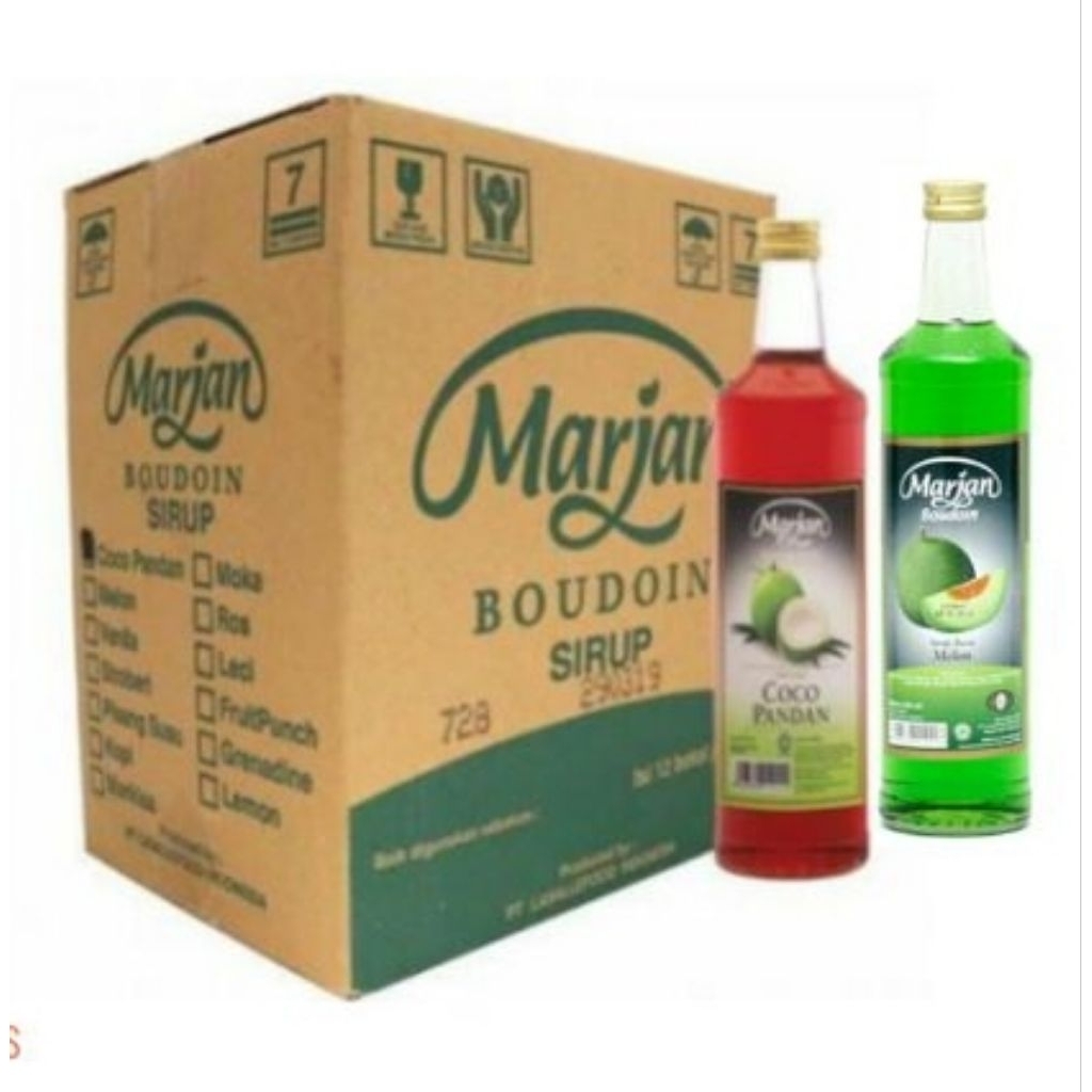 ​[KARTON] Marjan Boudoin Syrup 460ml - Isi 12 Botol (Grosir)