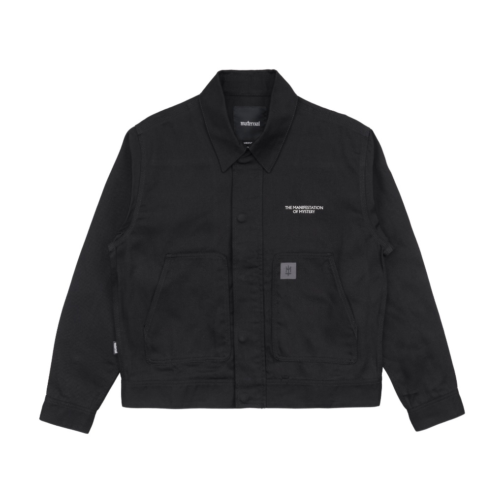 TOWARDE Imperat MATERNAL DISASTER BLACK ZIPPER TRUCKER WORK JACKET