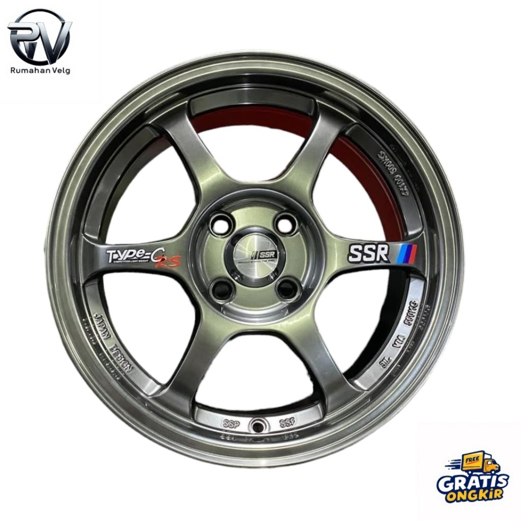 Velg SSR Ring15x6,5 Lobang.4 Pcd.100 Et.38