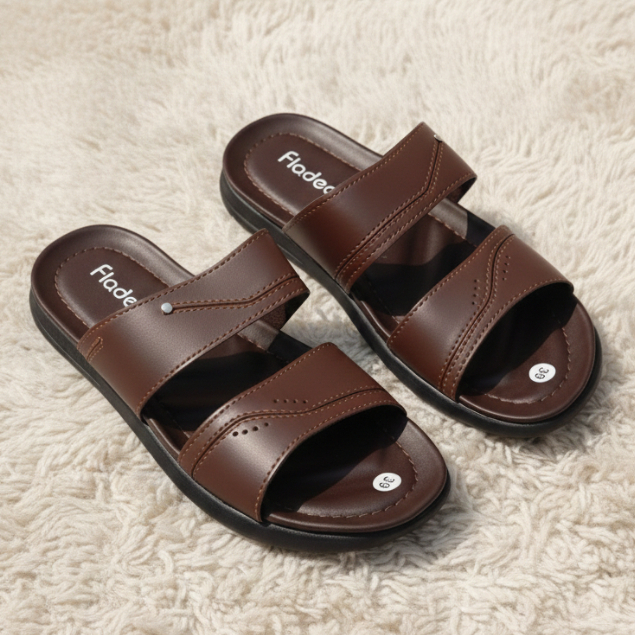 Sandal Kulit Sintetis Pria Fladeo Anti Slip