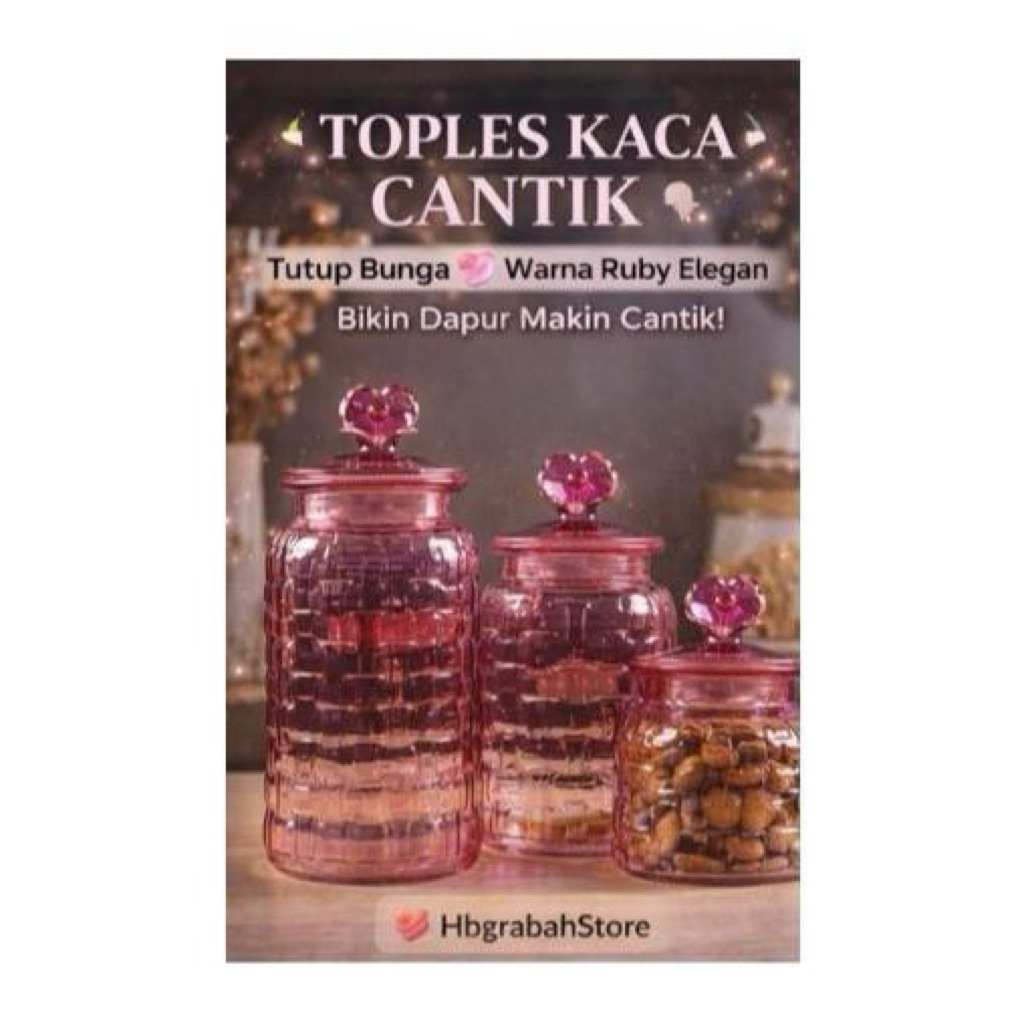 toples kaca ruby / toples gelas kaca / toples makanan / toples lebaran / toples sultan / toples imut