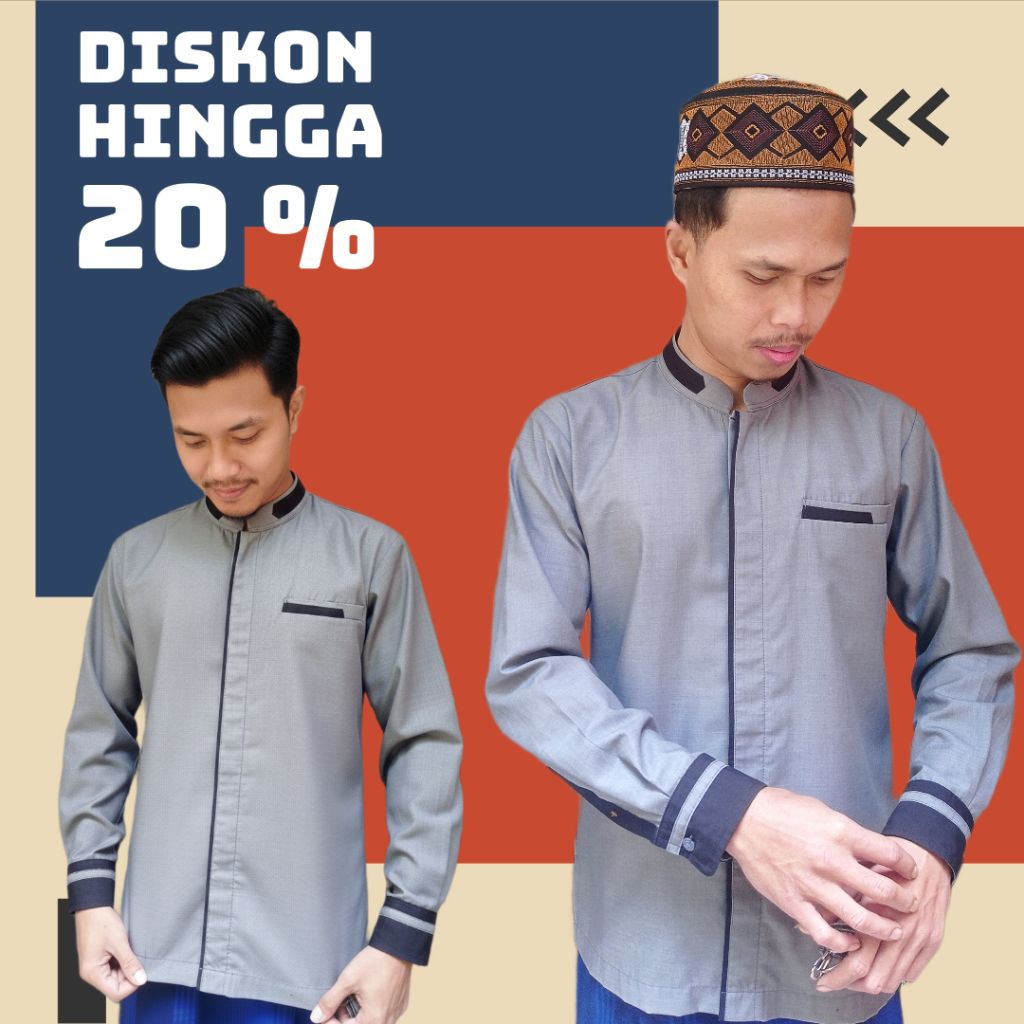 kemeja Koko pria dewasa, baju Koko dewasa trend fashion