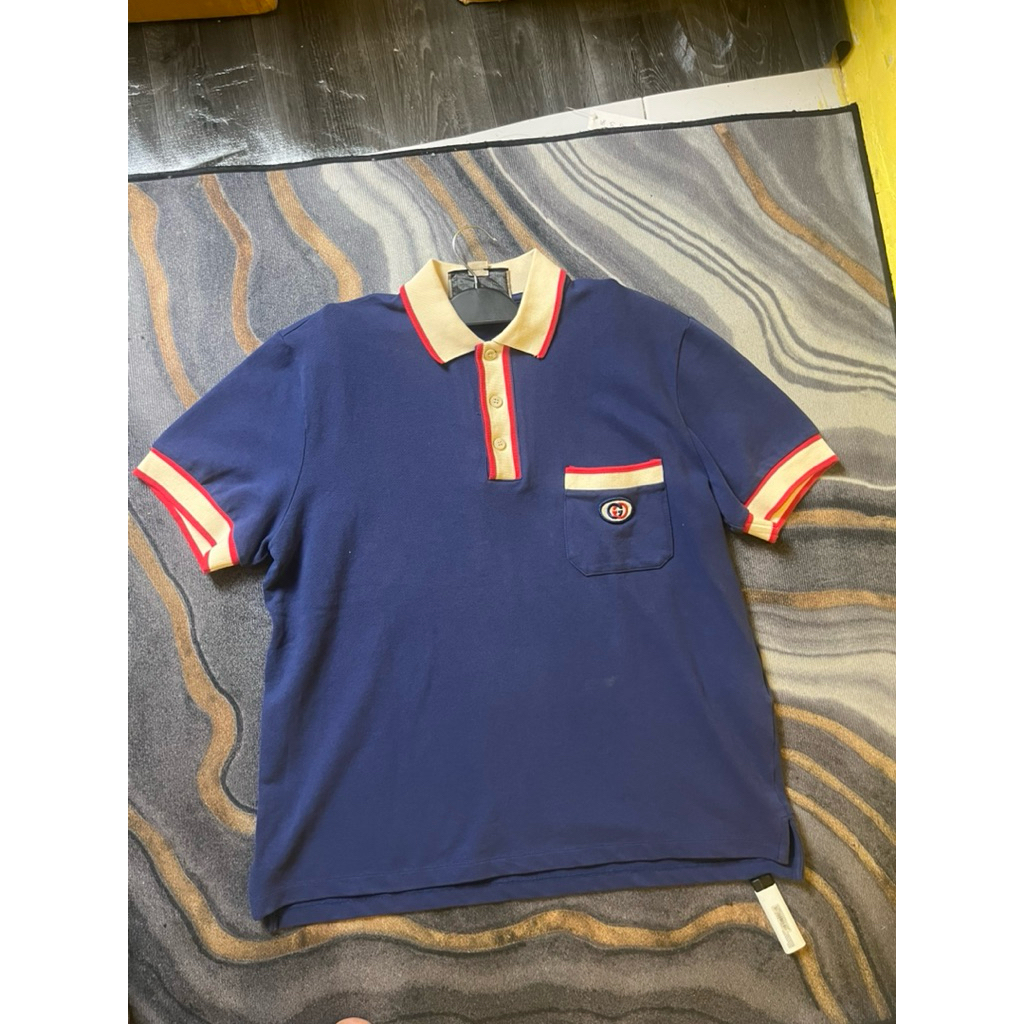 baju gucci polo short original full tagg size m fit L