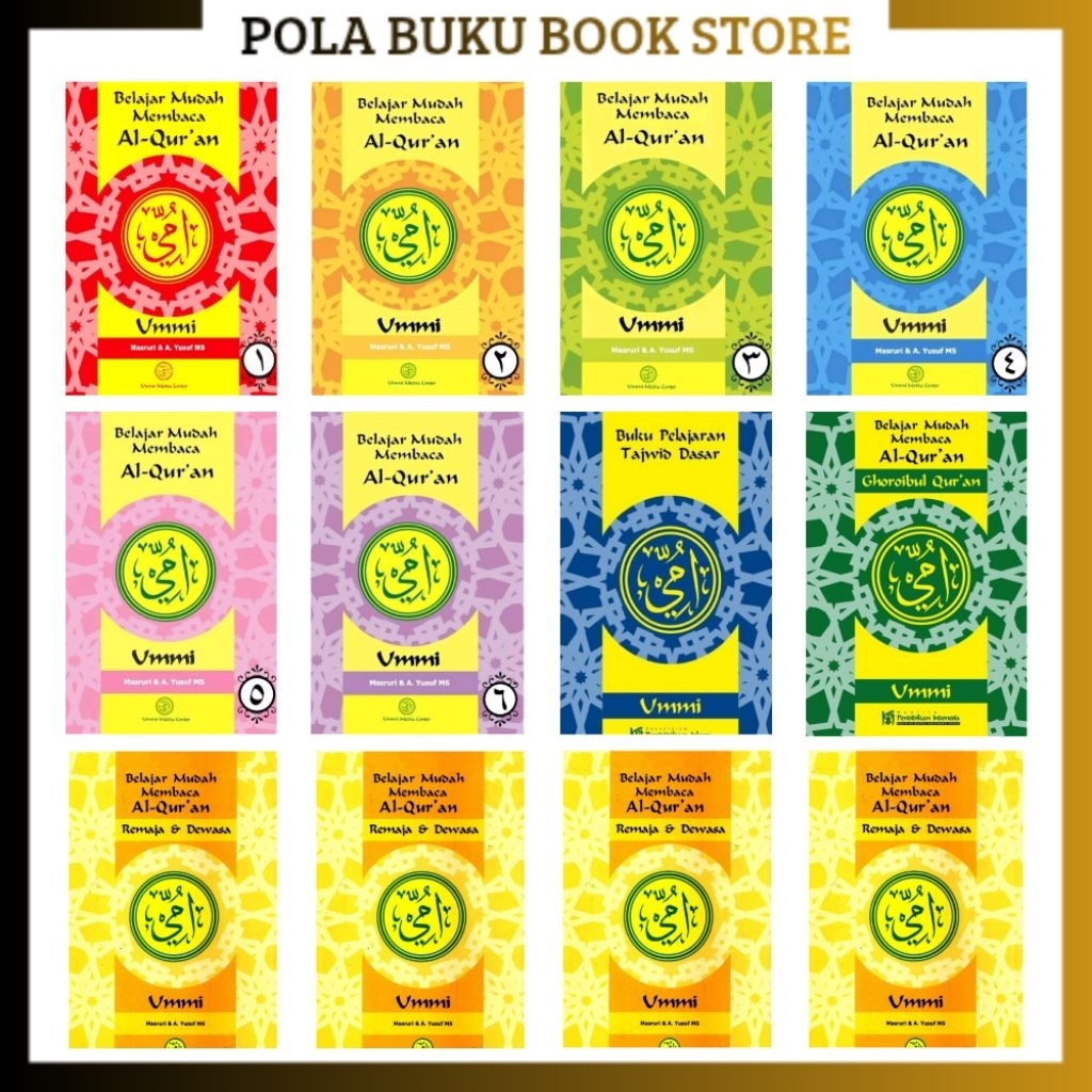 BUKU METODE UMMI LENGKAP / BELAJAR MEMBACA AL QURAN / BUKU UMMI ( JILID 1,2,3,4,5,6 )