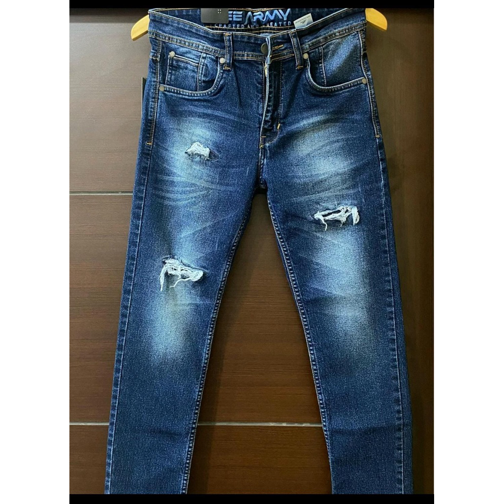Celana Panjang Pria Skiny Jeans Original LeeArmy model sobek Ringkel