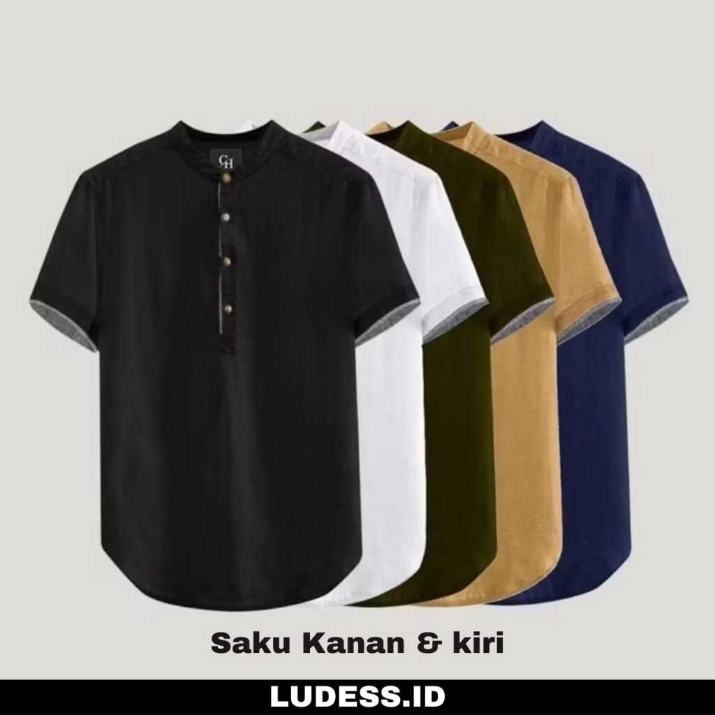 Baju Koko Pria Dewasa Lengan Pendek / Baju Koko Kurta Pakistan Lengan Pendek / Koko Lengan Pendek Pr