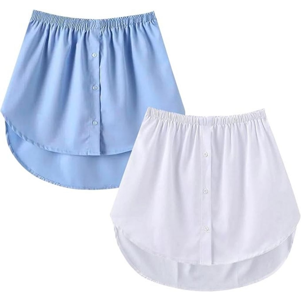 rok palsu | rok sambungan baju kancing tengah | fake skirt