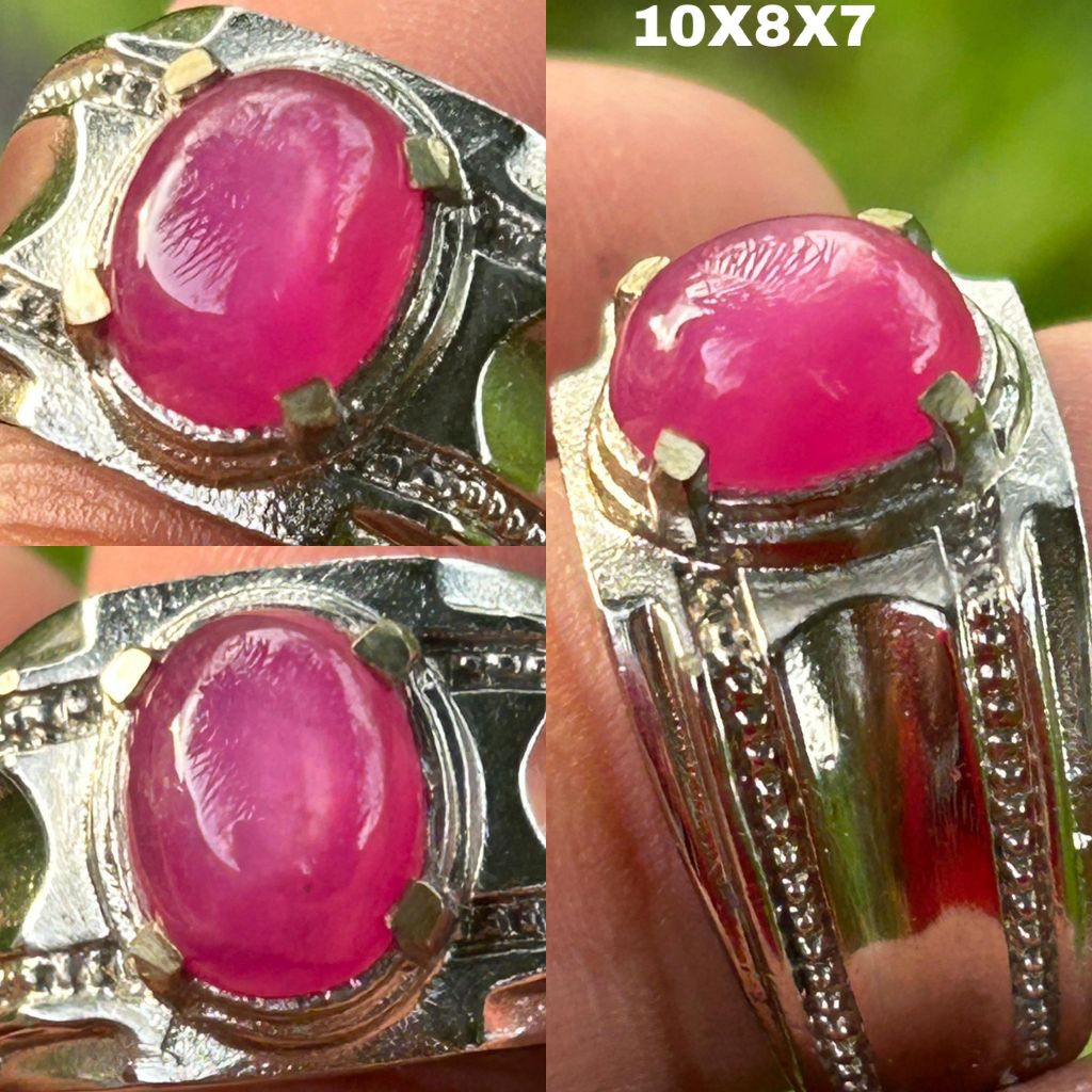 NATURAL PINKISH RED RUBY MOZAMBIK WARNA SOLID HQ