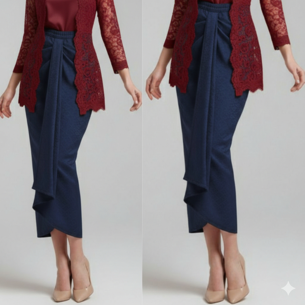 NAVY Rok Span Wiron Dobby Instan Siap Pakai Premium Pilihan Warna Trendy