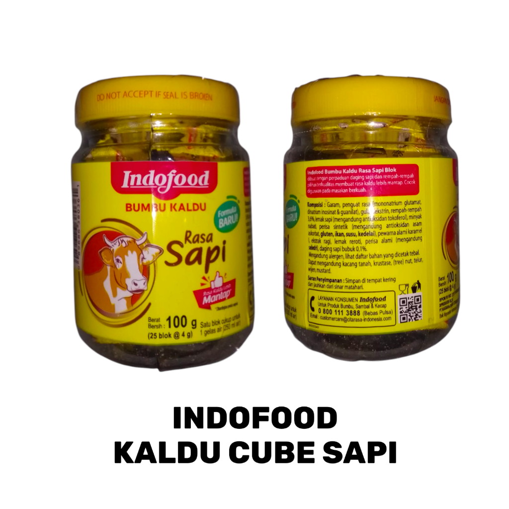 Indofood Bumbu Kaldu Cube Sapi 100G | kaldu sapi blok kotak