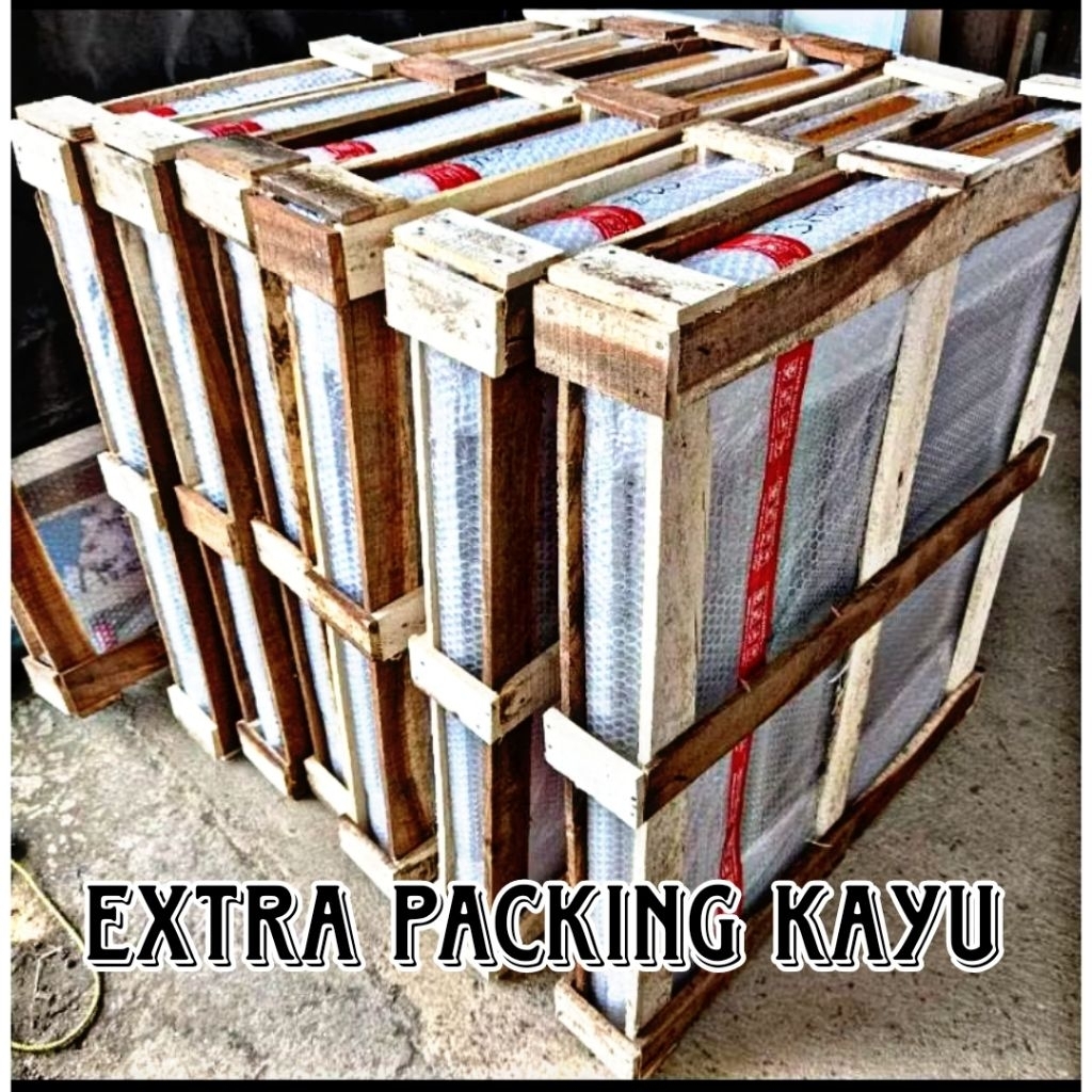 Extra packing kayu untuk keamanan pesanan bingkai