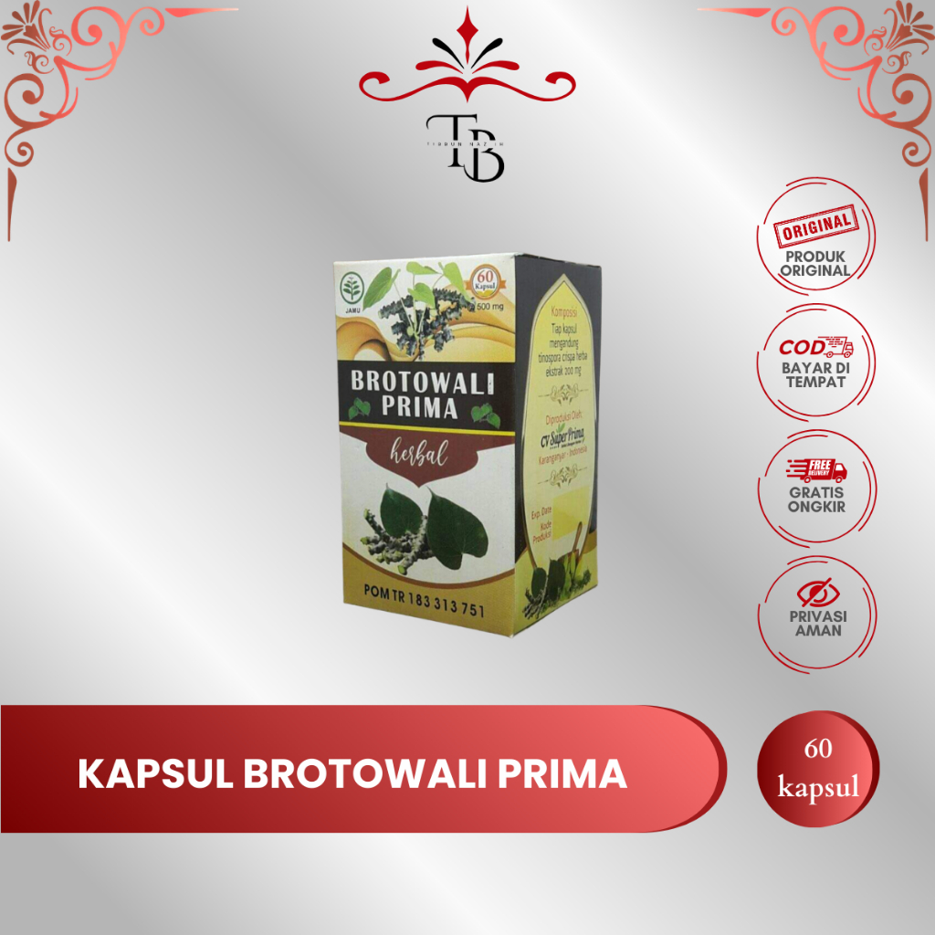 KAPSUL BROTOWALI PRIMA - CV. Super Prima – Herbal Alami Isi 60 Kapsul | Suplemen Kapsul Brotowali | 