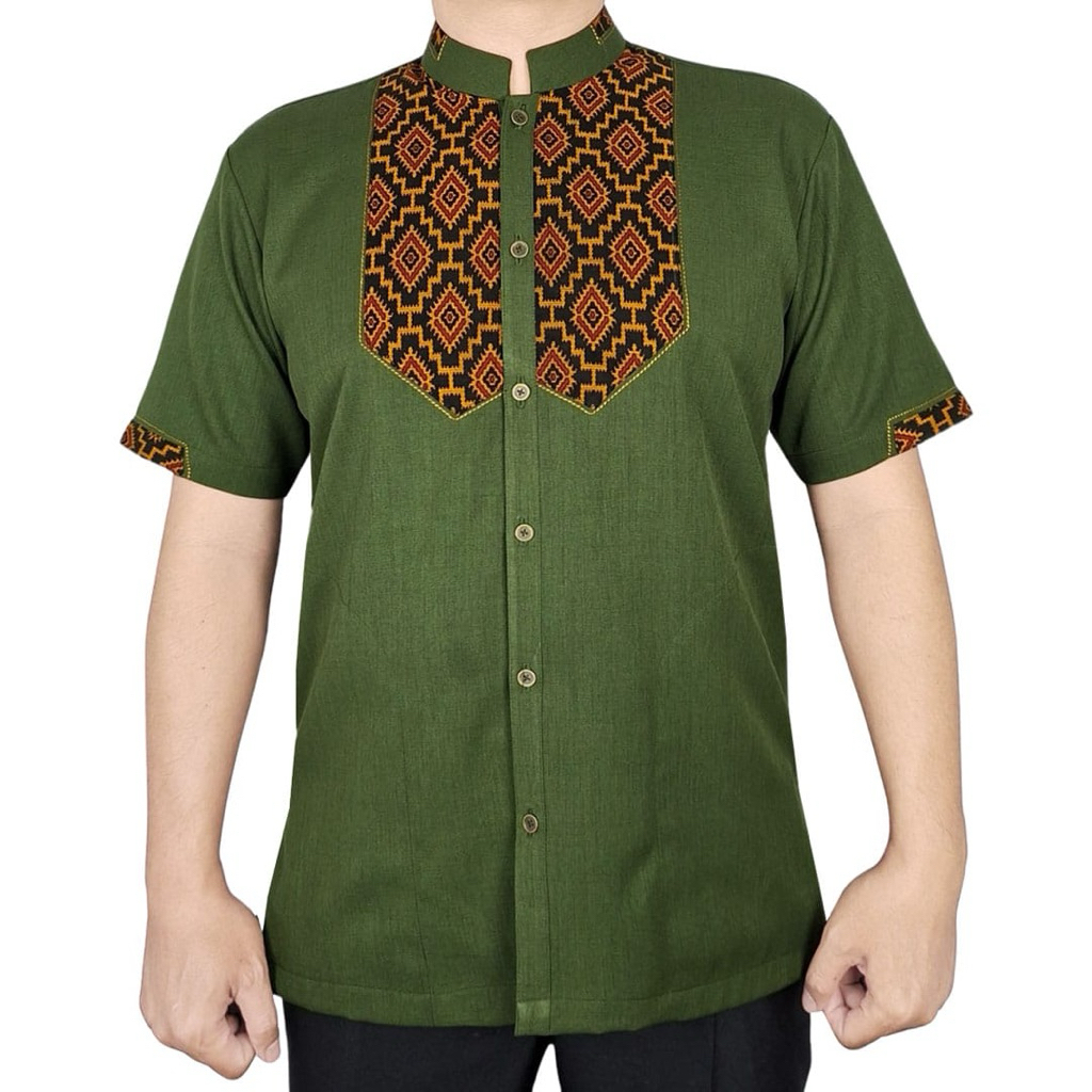 Koko Hijau Batik Elegan Kombinasi - Hanlee Batik CT 081