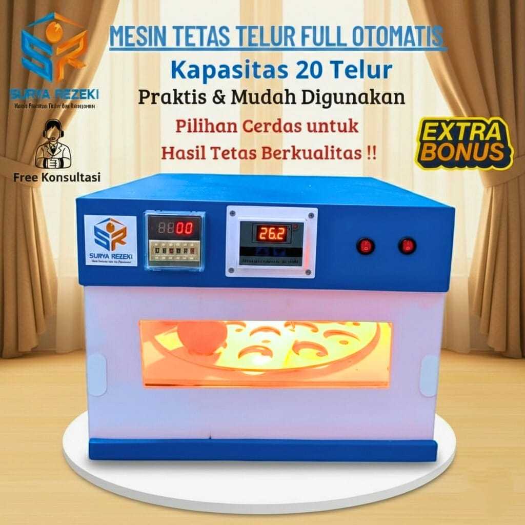 Mesin penetas telur otomatis kapasitas 20 telur