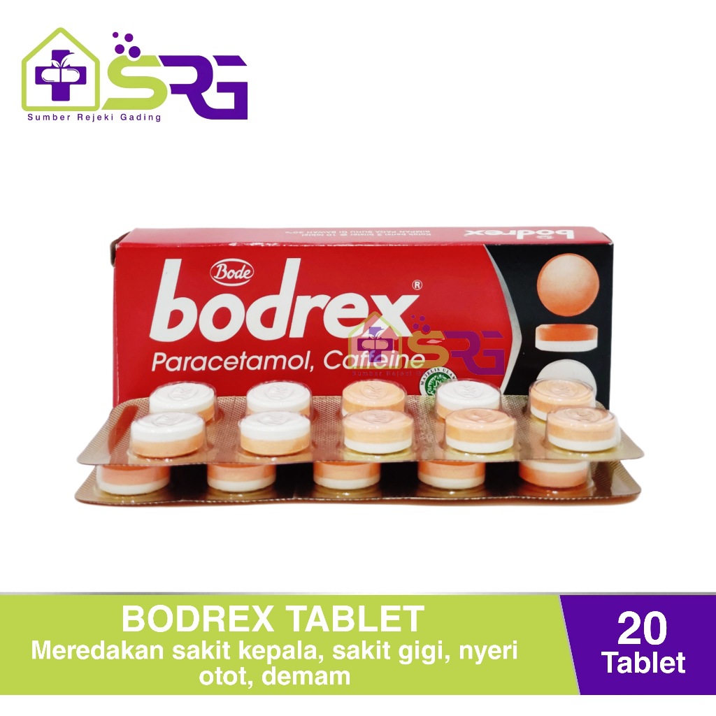 Bodrex 20 Tablet - Obat Sakit Kepala, Sakit Gigi, dan Demam