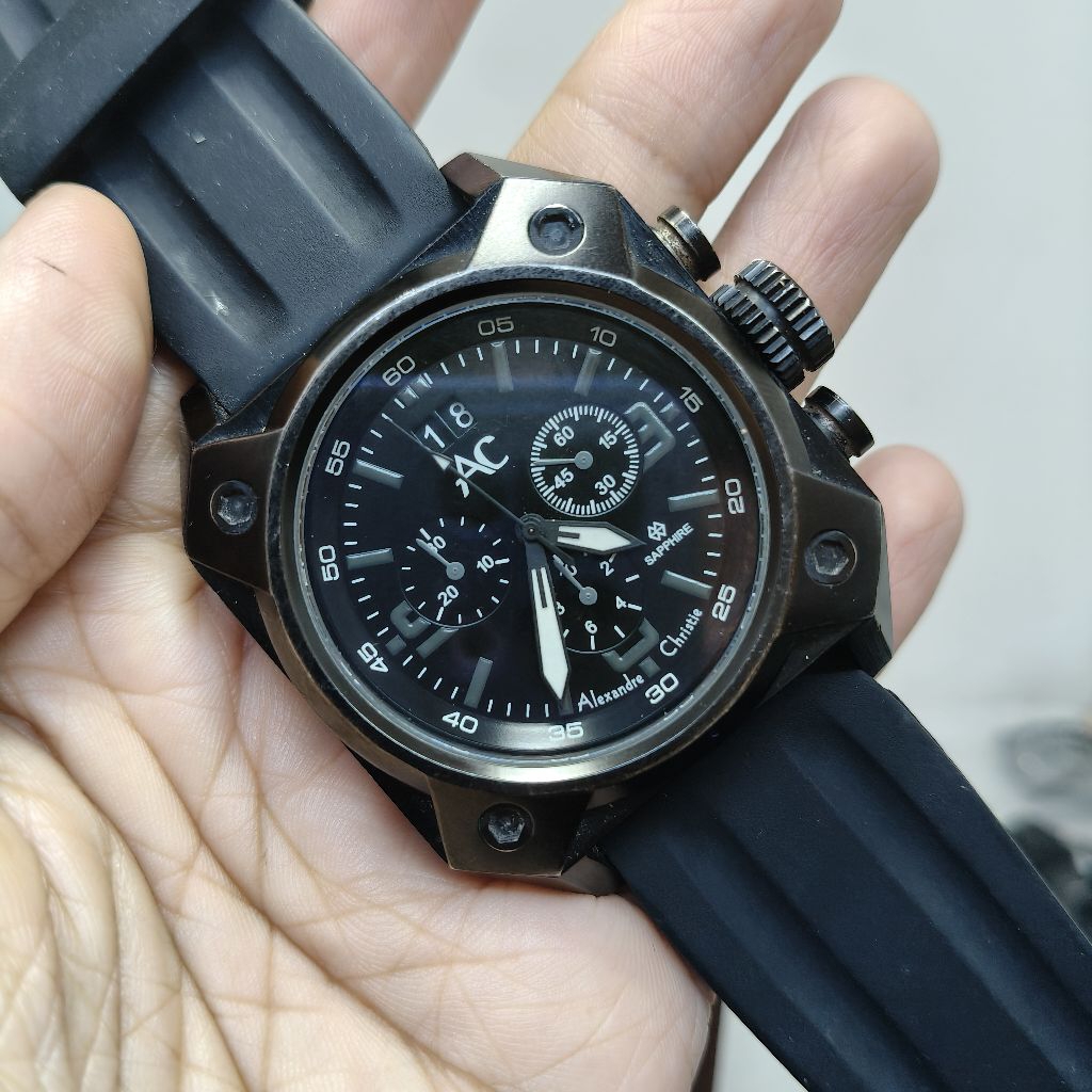 Alexandre Christie Collection second Cowo 6201MC mesin Swiss