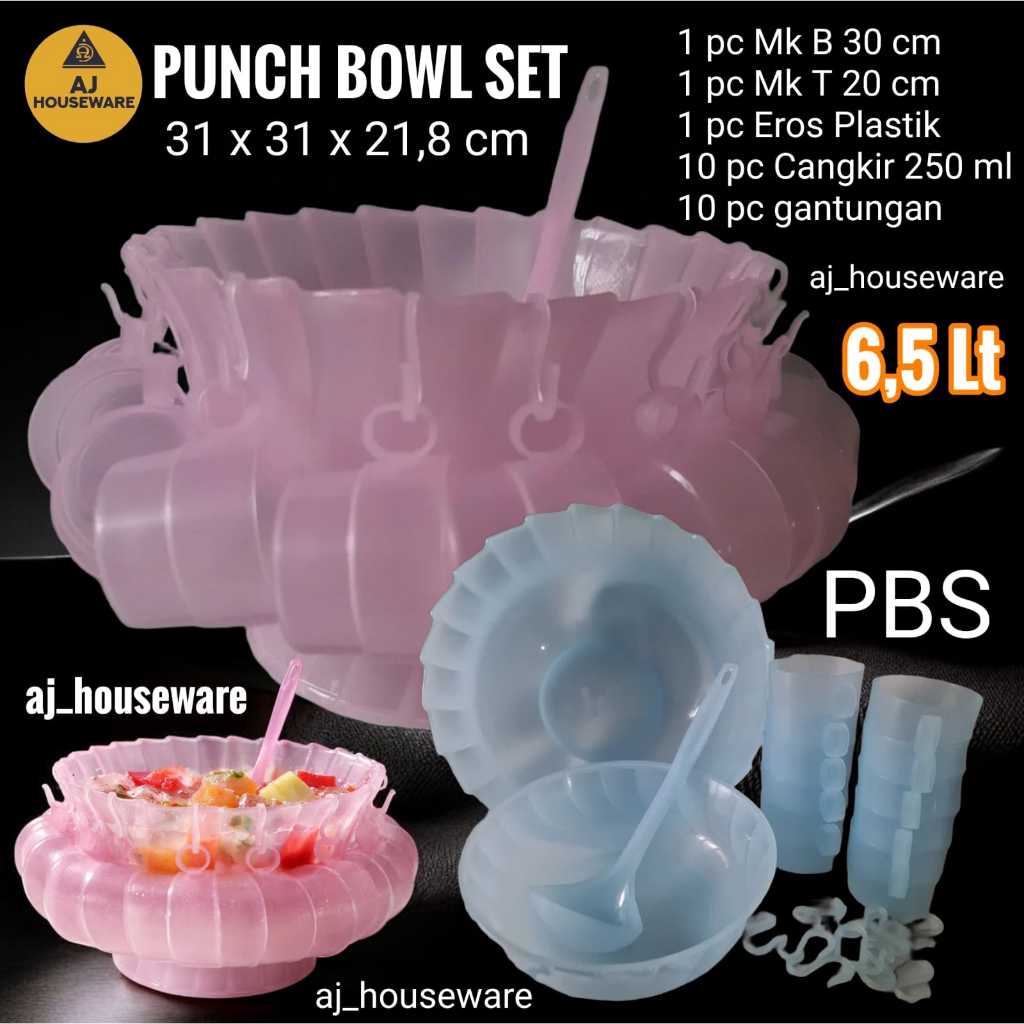 MBB MANGKOK ES BUAH SET / COCKTAIL BOWL SET 6690/ PBS PUNCH BOWL SET / TEMPAT ES BUAH GLOBAL EAGLE