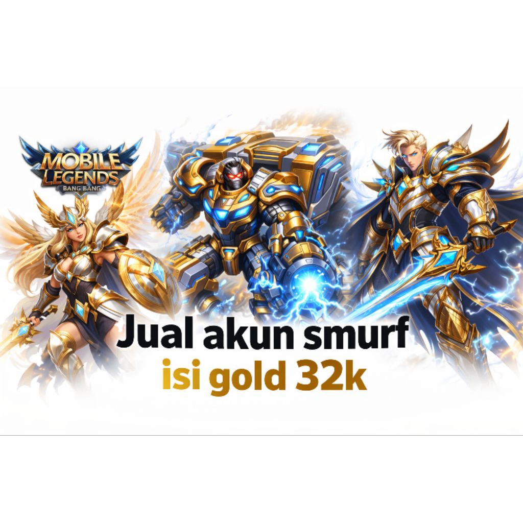 Jual akun smurf mobile legends isi gold 32k