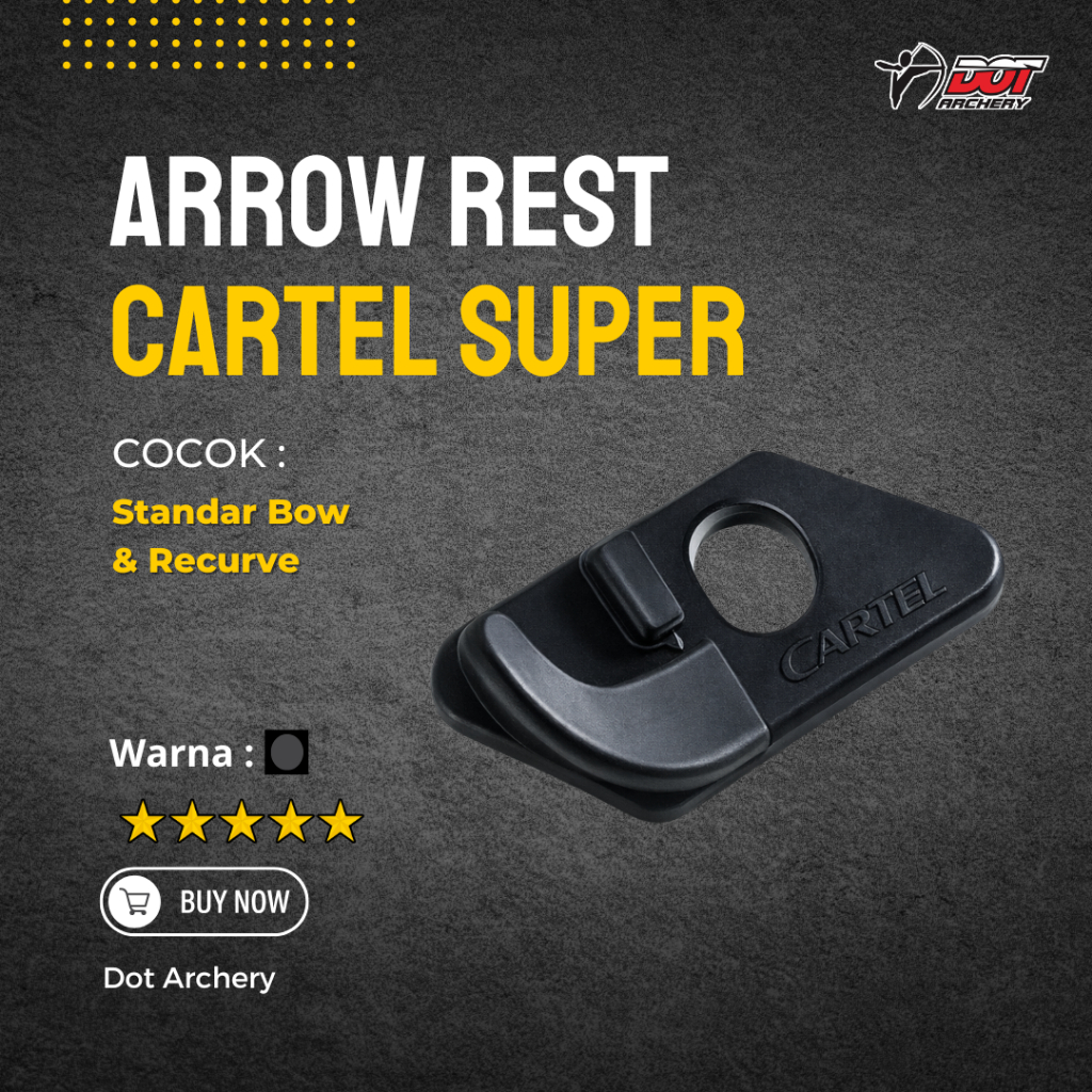 Arrow Rest Panahan | Arrow Rest Cartel Super Black | Arrow Rest Busur Recurve & Standar Bow