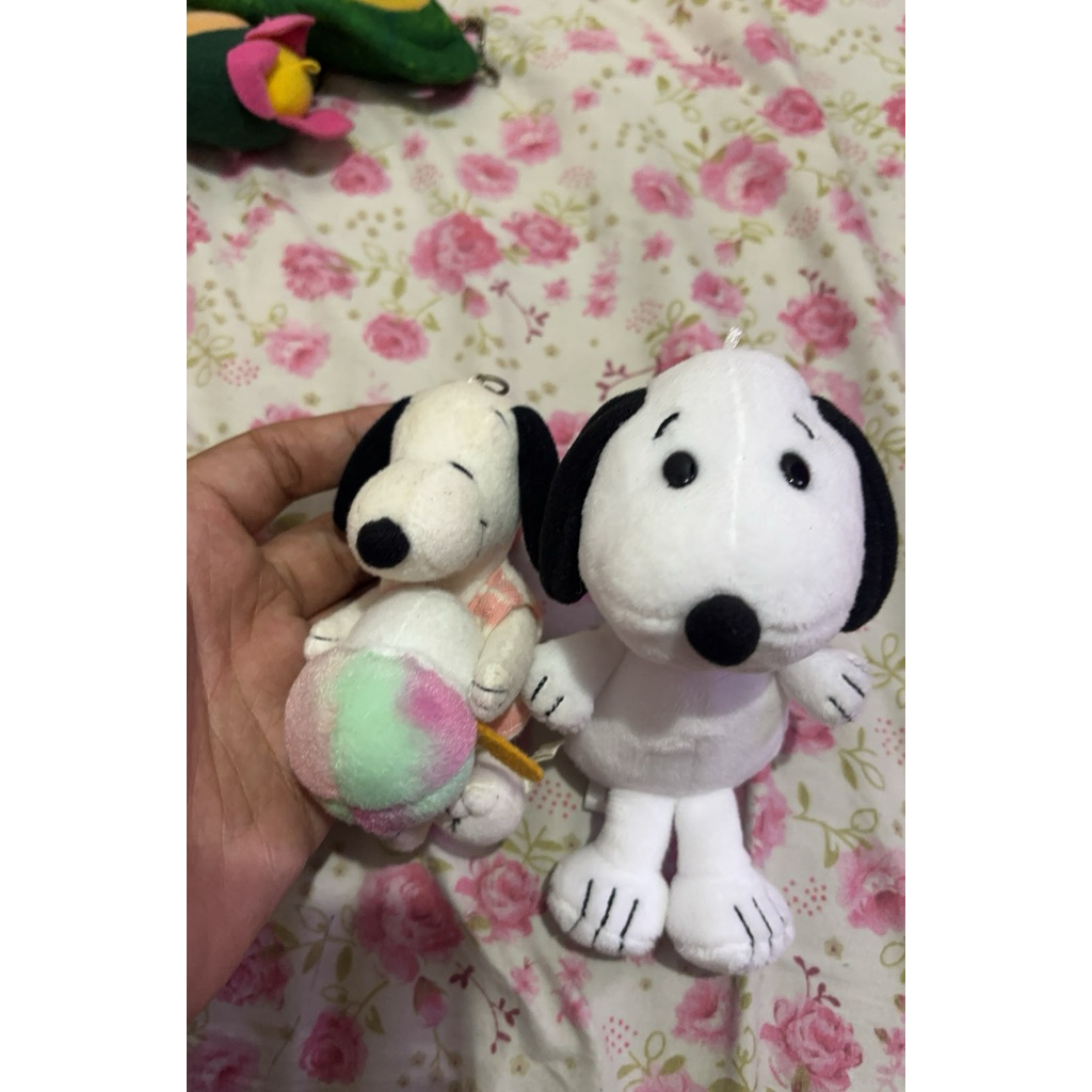 snoopy ice cream plush keychain
