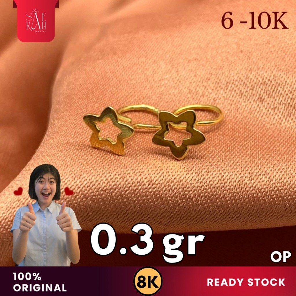 Tindik Toge Emas 8K - Toko Emas Saerah - 0.3 Gram 30