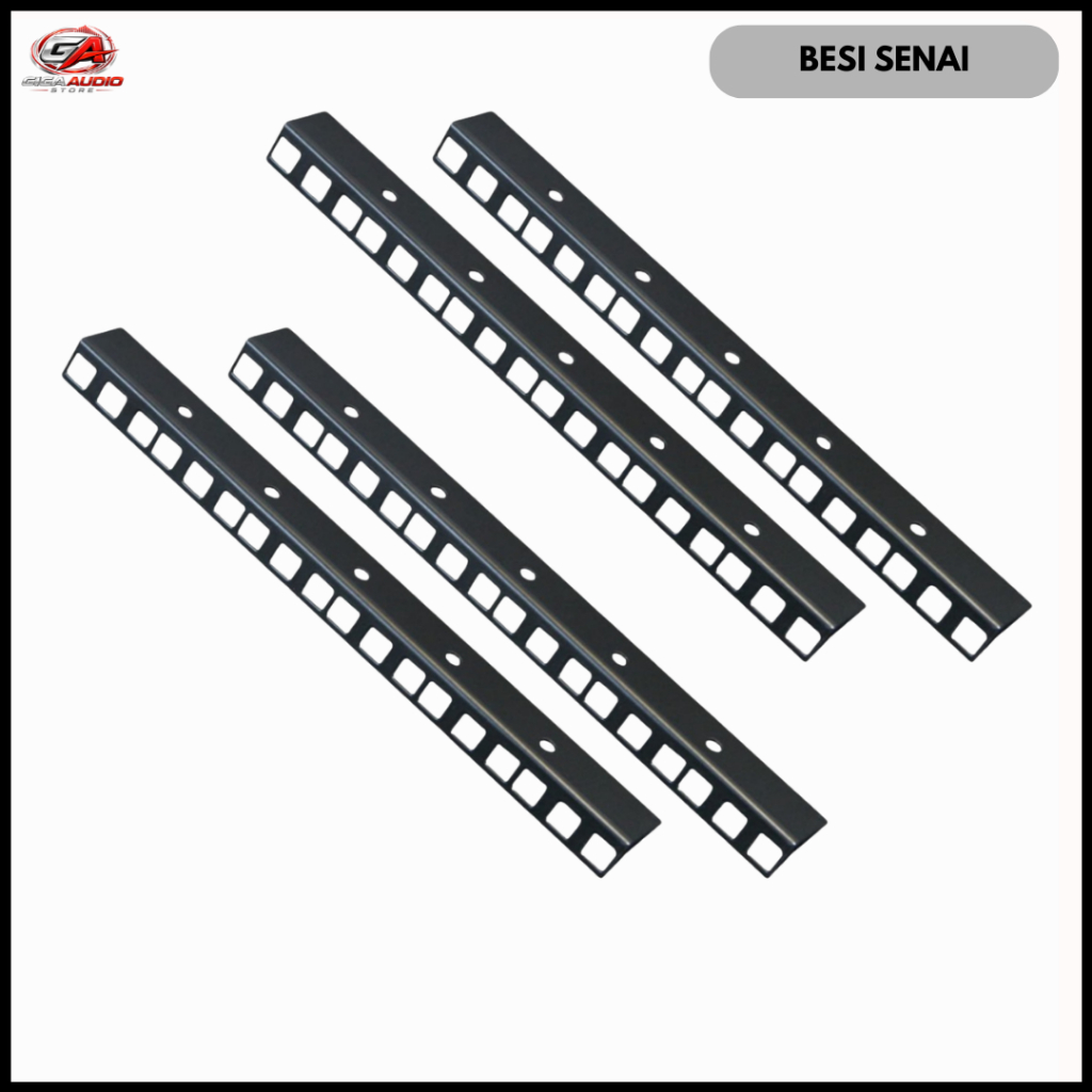 Besi Lis Siku Hardcase Lubang – 8U/12U/16U/32U – Kualitas Import – Harga per Batang | GA Store