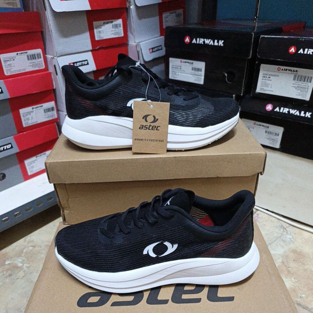 Sepatu Olahraga Astec Lane Black Original Resmi Sport Station