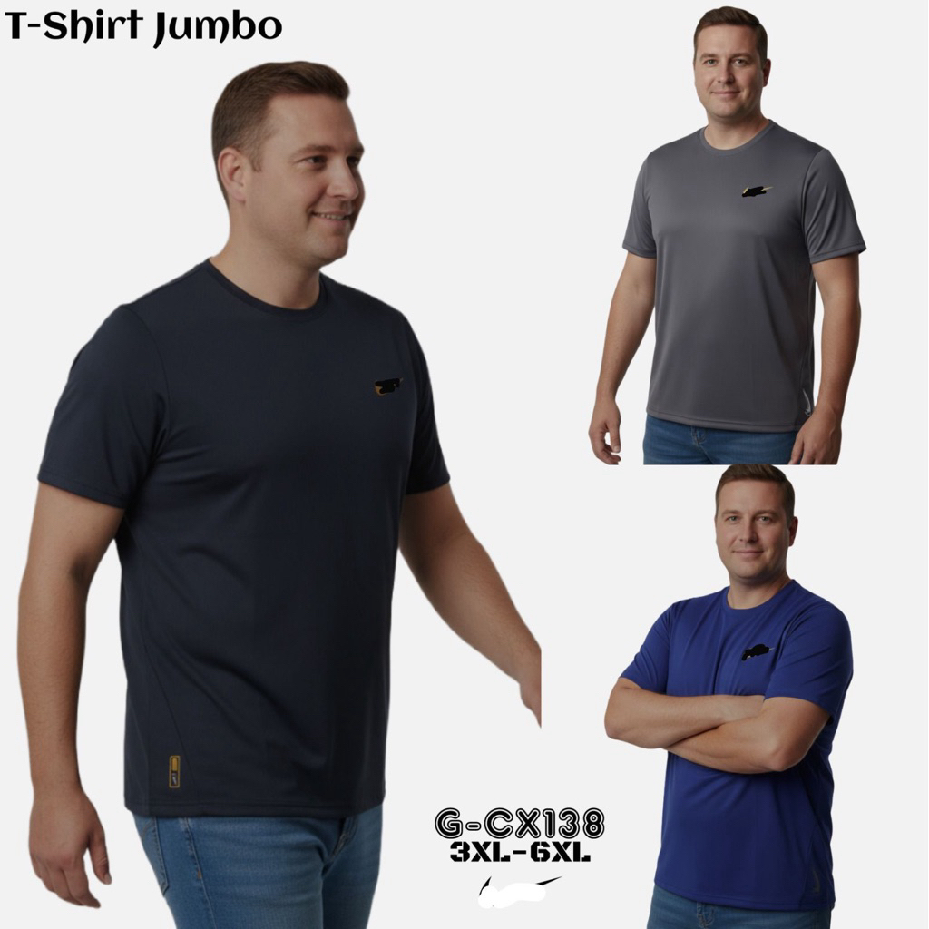 kaos runing gym olahraga jumbo polos