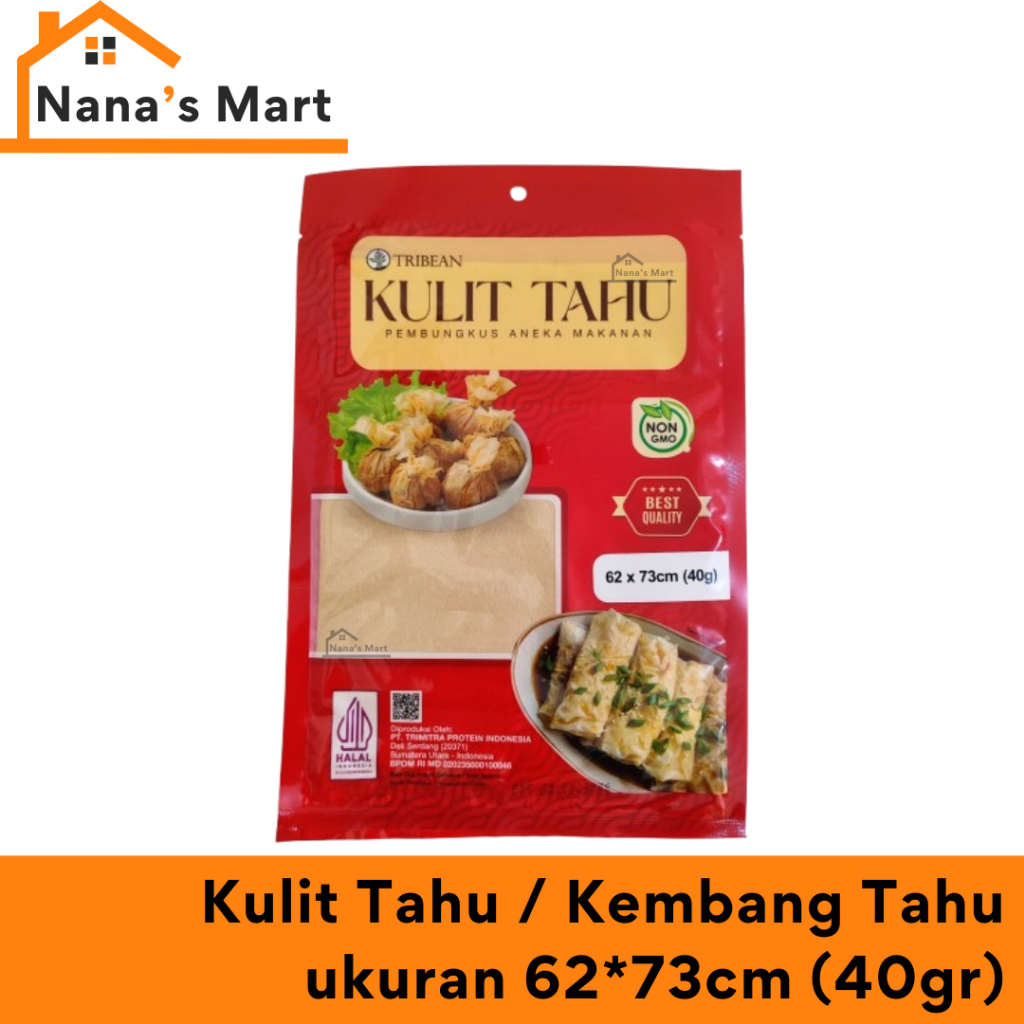 TRIBEAN Kulit Tahu / Kembang Tahu ukuran 62 x 73 cm, 40 gr HALAL