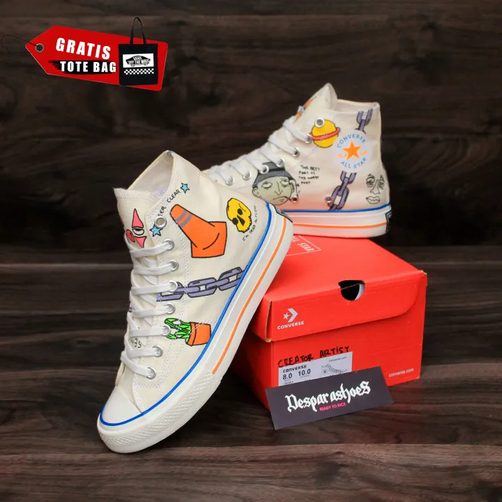 CONVERSE TYLER THE CREATOR CONVERSE ARTIST SERIES COLLECTION HIGH WHITE WOMEN PREMIUM