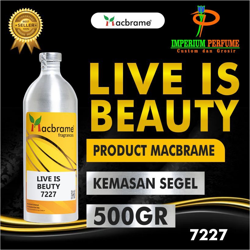 LIFE IS BEAUTY BIBIT PARFUM MURNI BY MACBRAME AROMA LANKOM LA VIE EST BELLE UK. 250GR & 100GR