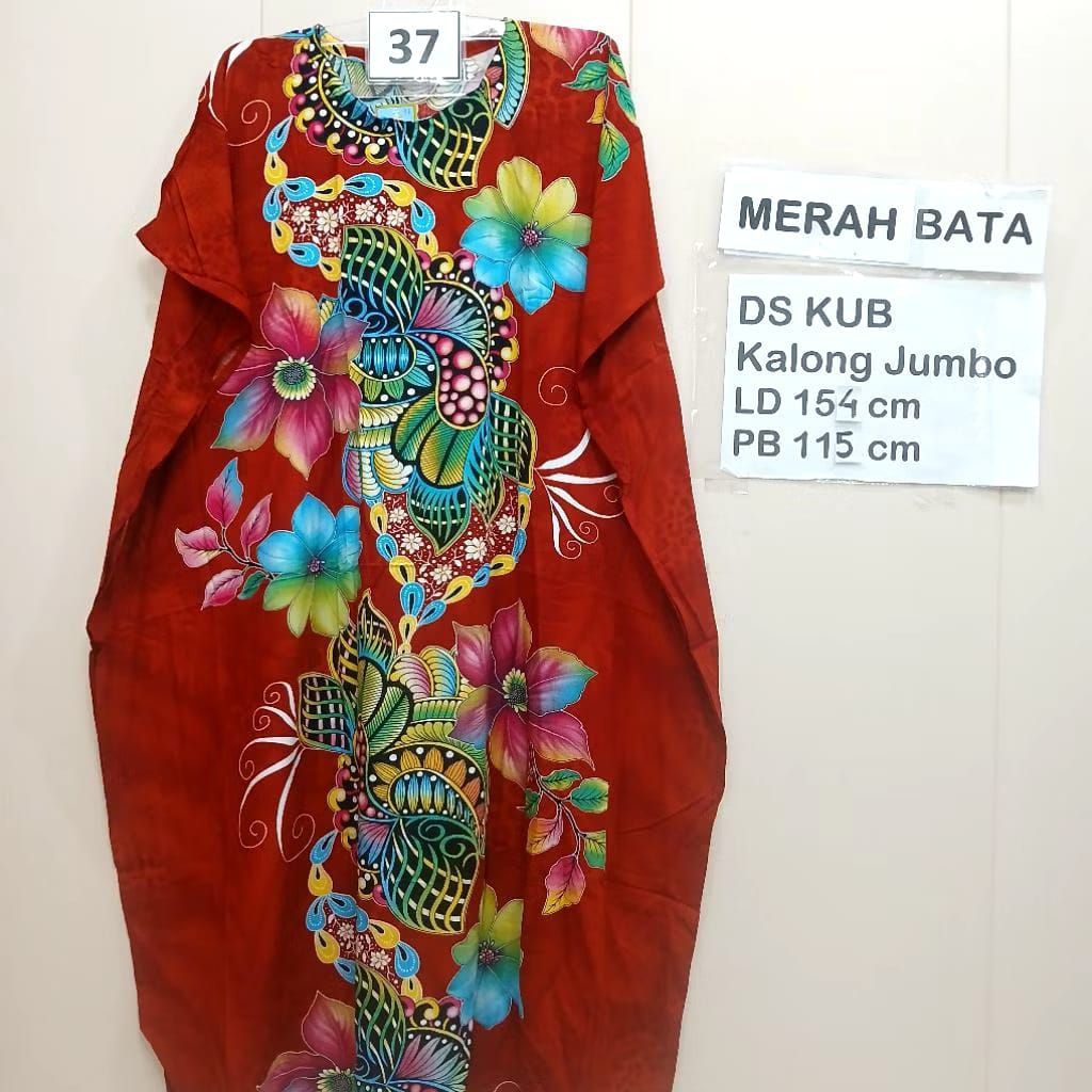 BAJU DASTER KALONG LOWO KELELAWAR JUMBO BATIK KENCANA UNGU ASLI LABEL BIRU PREMIUM LD 140 LD 150 DAS