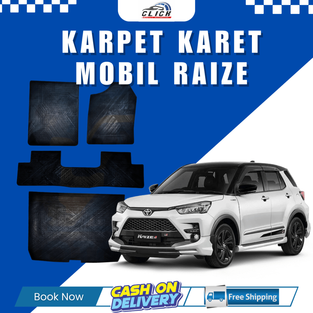 Karpet Alas Karet Mobil Raize Rocky Satu Set Bahan Tebal dan Elastis Karpet Raize Karpet Rocky Karet
