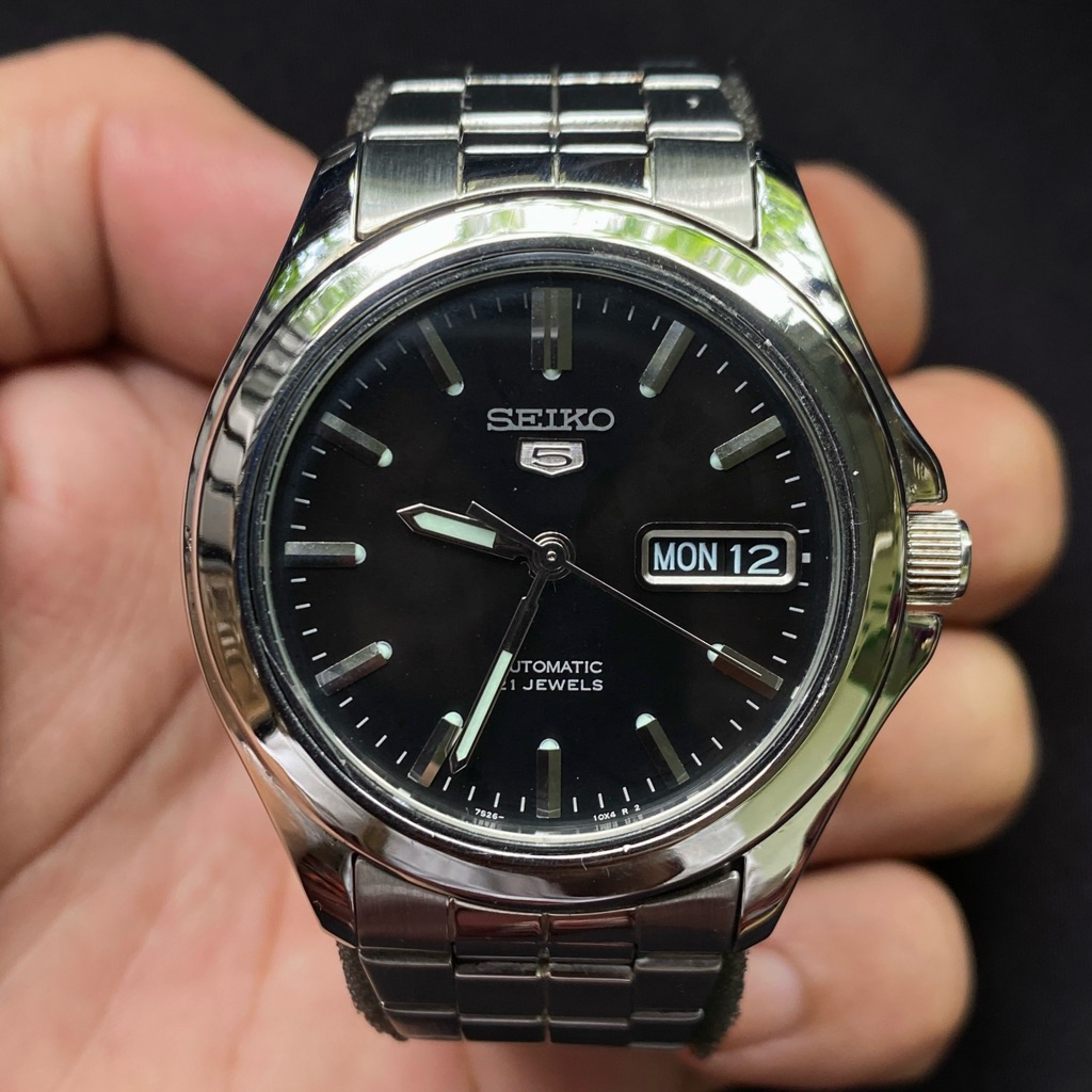 (SOLD OUT) Seiko 5 SNKK93 Black Sunburst Automatic Ref. 7s26-03T0 Original