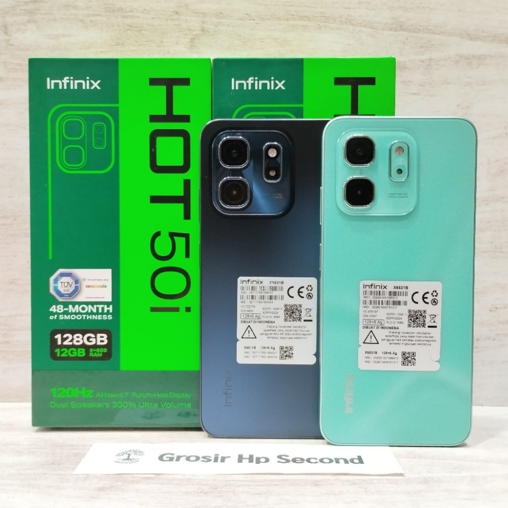 INFINIX HOT 50I 6/128GB HP SECOND BEKAS FULLSET FULLSET