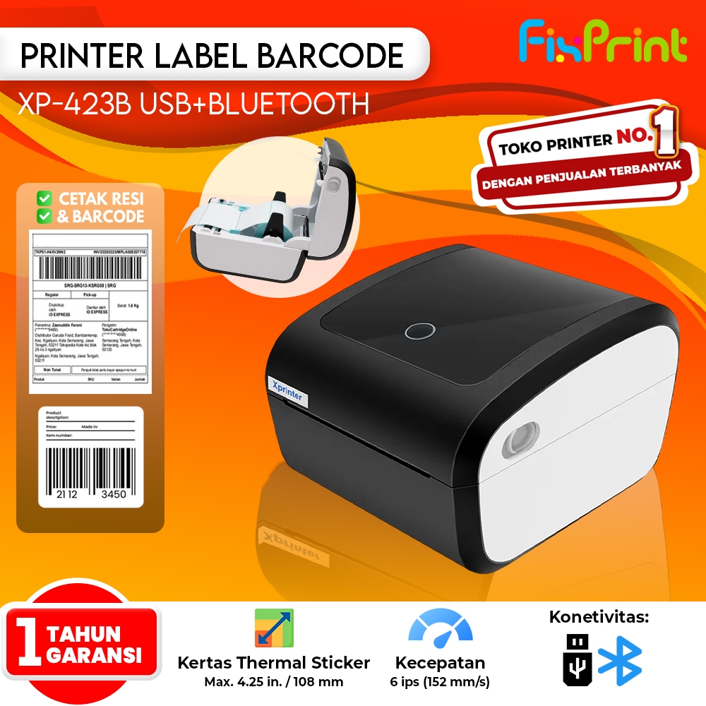 BARCODE PRINTER Resi XP423B 423B XPRINTER XP-4601B 4601B XP420b XP-420b - PRINTER BARCODE USB WIFI N