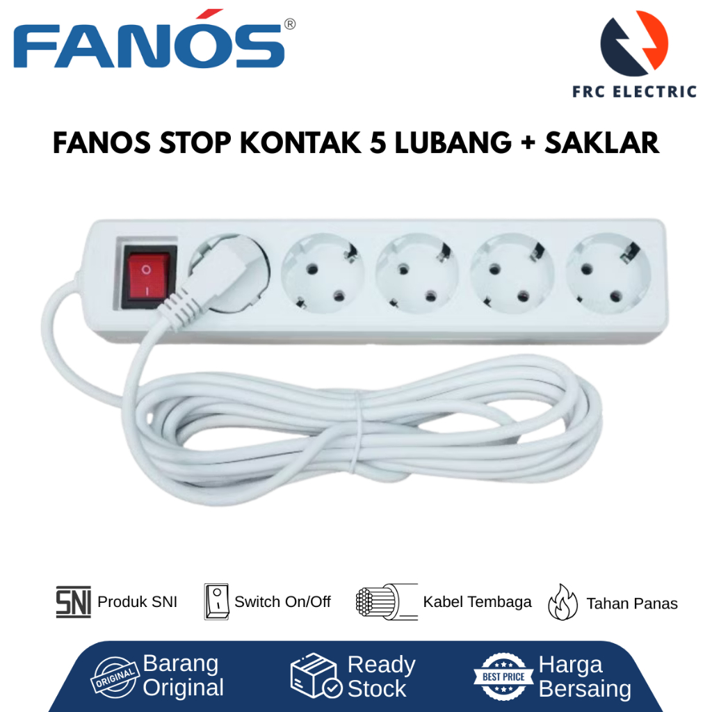 STOP KONTAK - STOP KONTAK 5 LUBANG - STOP KONTAK KABEL - STOP KONTAK ARDE - TERMINAL LISTRIK 5 LUBAN