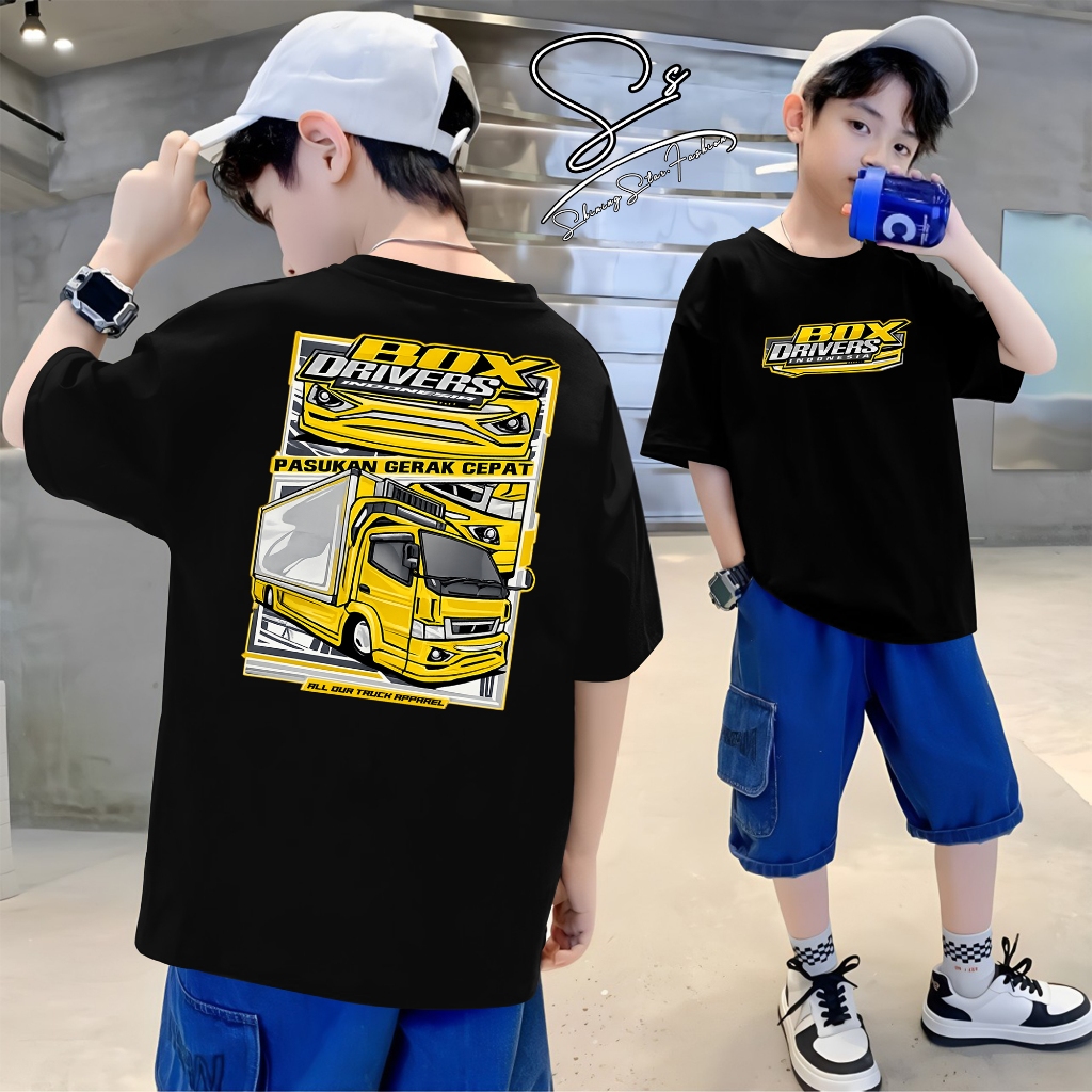 KAOS ANAK TRUK BOX DRIVERS KAOS TRUK BOX BALAP KAOS TRUK TERBARU KAOS PASUKAN GERAK CEPAT