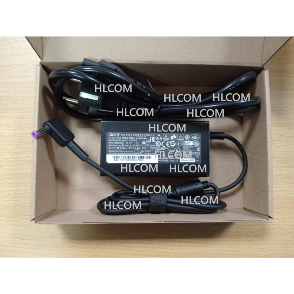 ORIGINAL Adaptor/ Casan Laptop Acer 19V 3.42A 5.5*1.7mm EMBOS - Compatible For model P259 G2 MG P255
