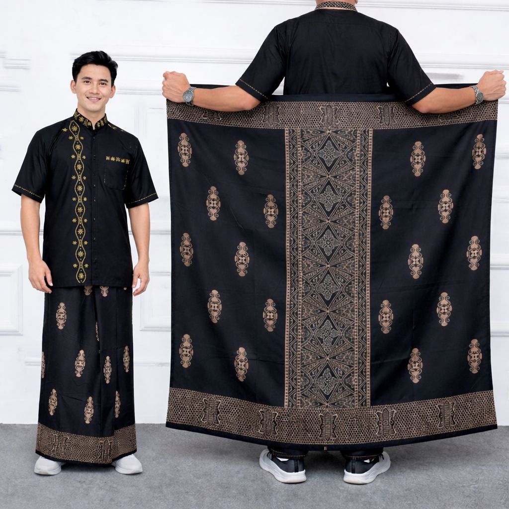 sarko set sarung dan koko dewasa elegan