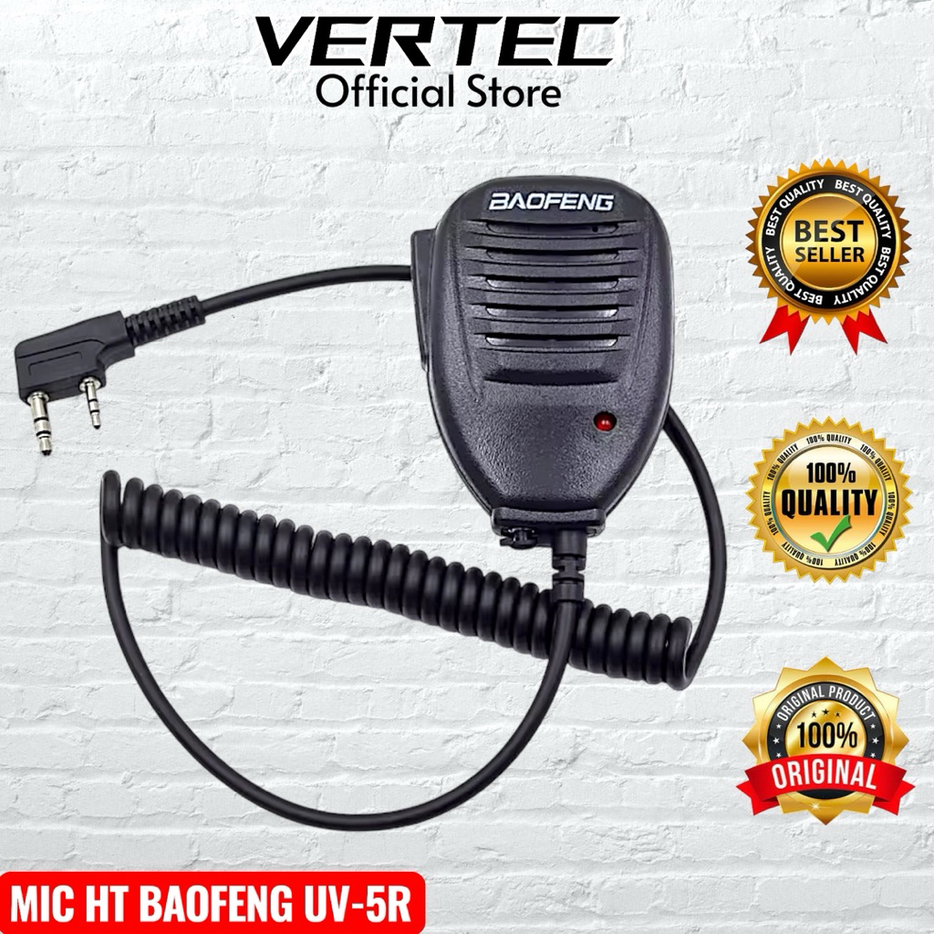 Mic HT Baofeng UV5R UV82 Original Compatible VERTEC VT-5R VT-82 Pofung 888S BJH WLN KD-C1 Berlin Com
