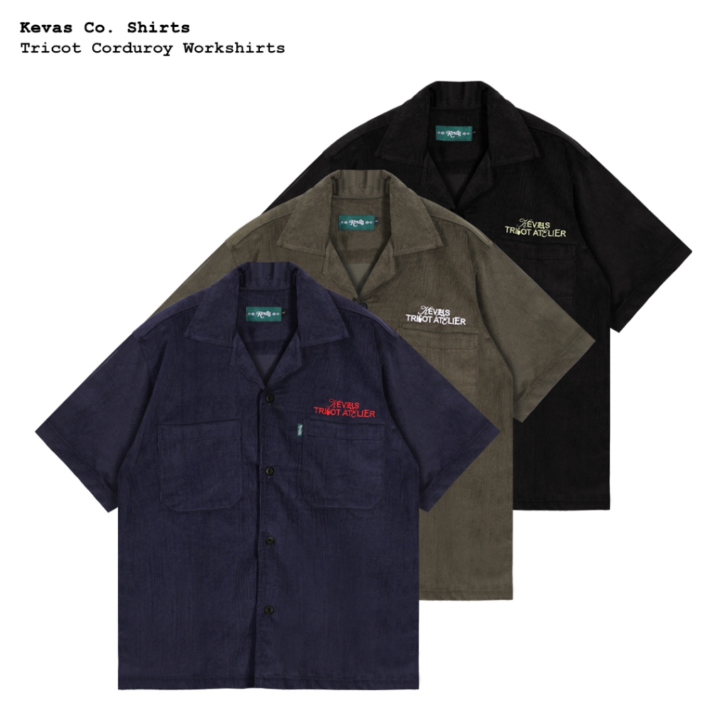 Kevas Tricot Corduroy Work Shirts