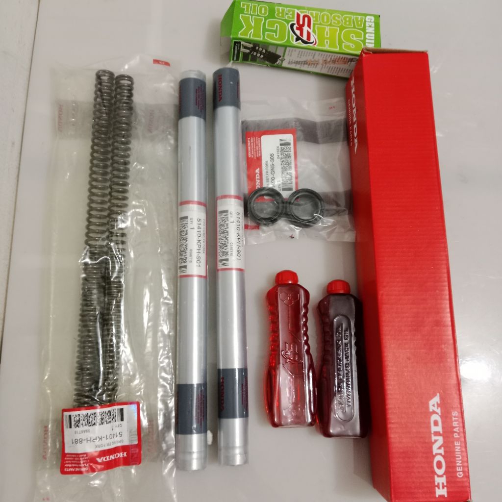 Paketan shock depan honda CS1 CS+seal+oli+per