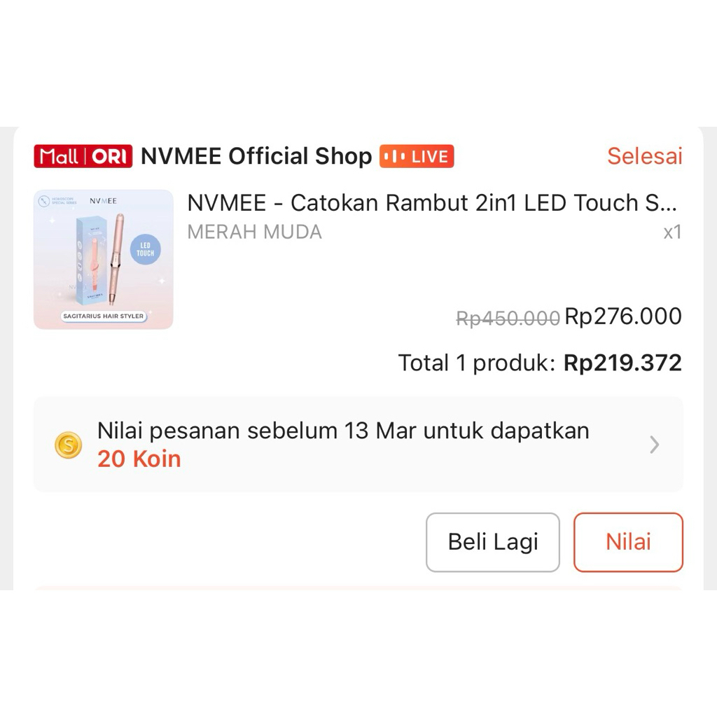 [Preloved] Nvmee Catokan Sagitarius Merah Muda