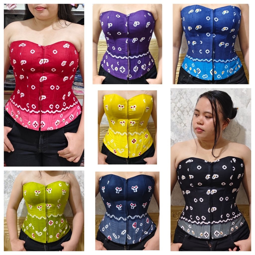 Kamisol Jumputan / Longtorso / Bustier / Kemben Batik Jumputan