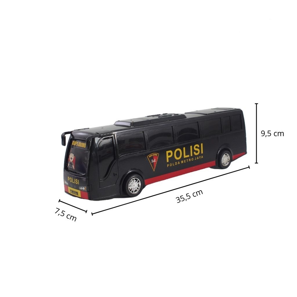 Mainan Anak Bus Polisi RKC / Bus Busway / Bus RKC Friction
